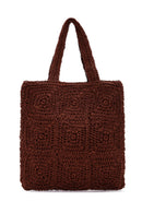 Women's Orange Knitted Shoulder Bag | Derimod