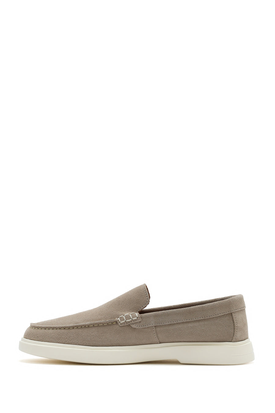 Erkek Bej Süet Deri Casual Loafer