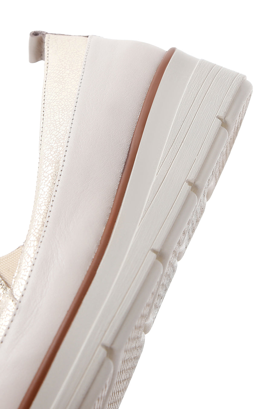 Kadın Bej Deri Comfort Loafer