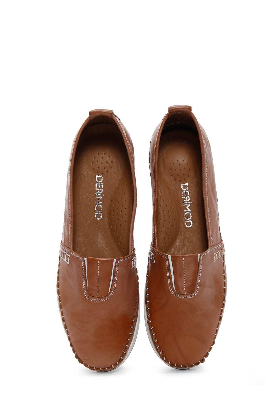 Kadın Taba Deri Comfort Loafer