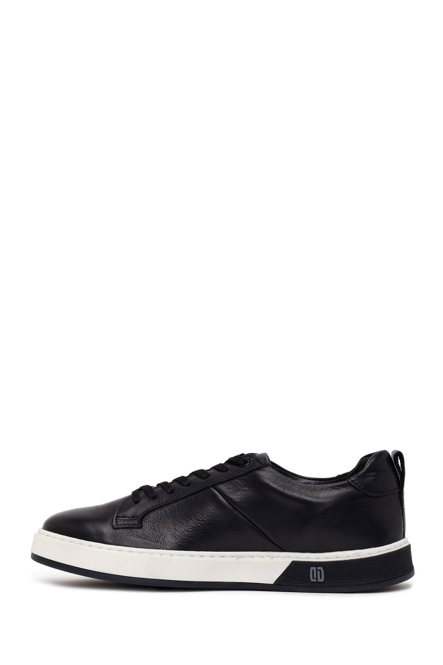 Male Black Lace-Up Leather Sneaker