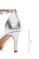 Women's Silver Stone Heeled Sandals | Derimod