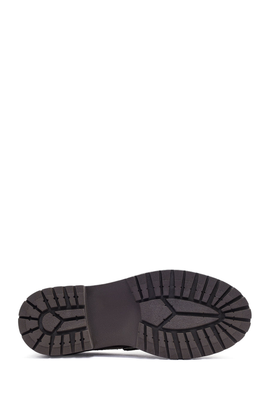 Women's Brown Thick Sole Suede Leather Masculine Loafer