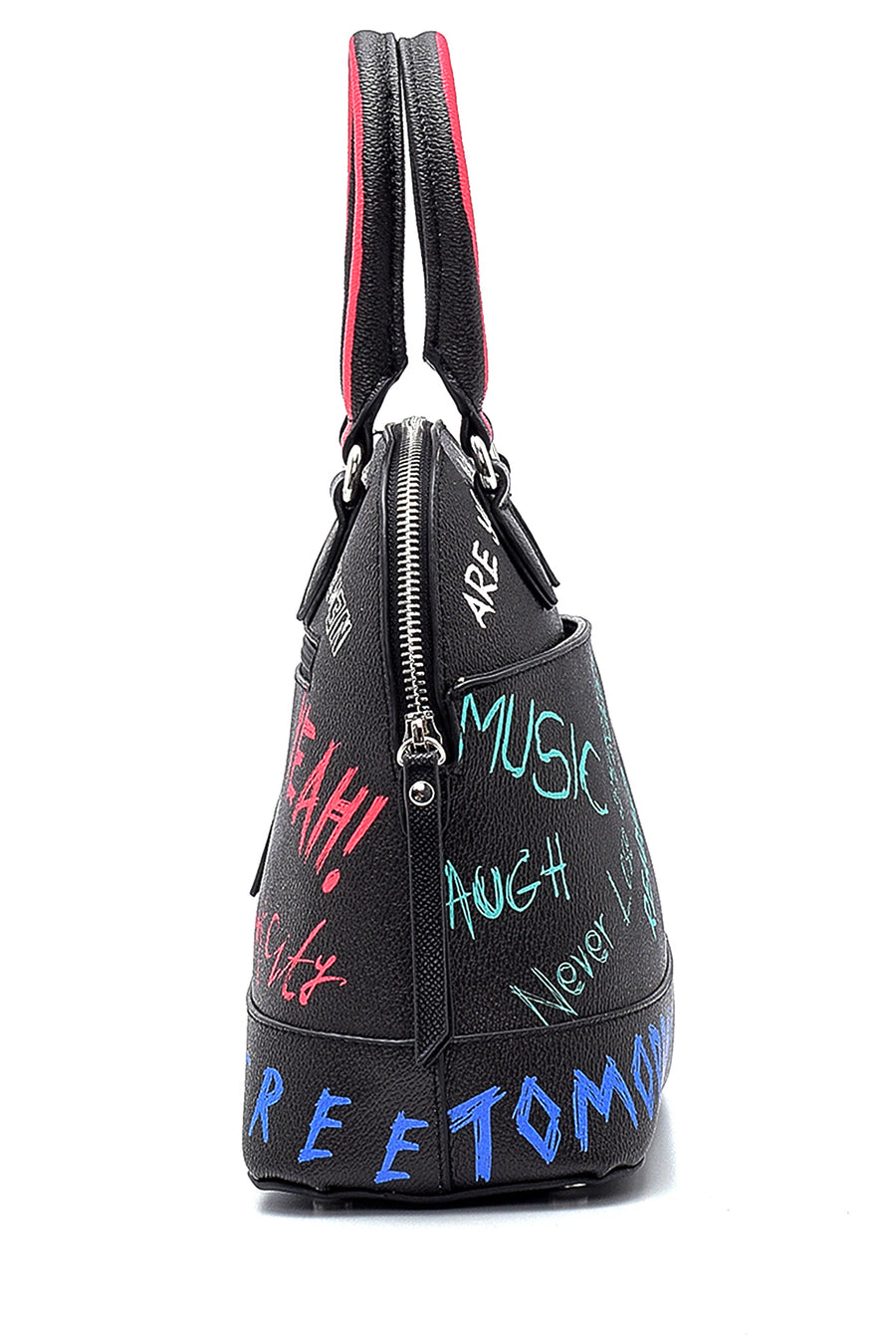 Women's Text Patterned Shoulder Bag