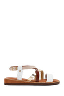 Woman Multicolored Ankle-Buckle Leather Bodrum Sandal | Derimod