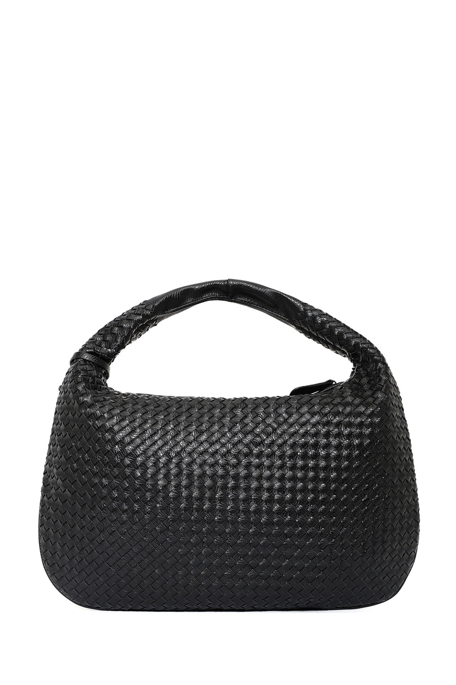 Women's Black Braided Shoulder Bag