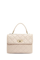 Women's Cream Faux Leather Handbag | Derimod