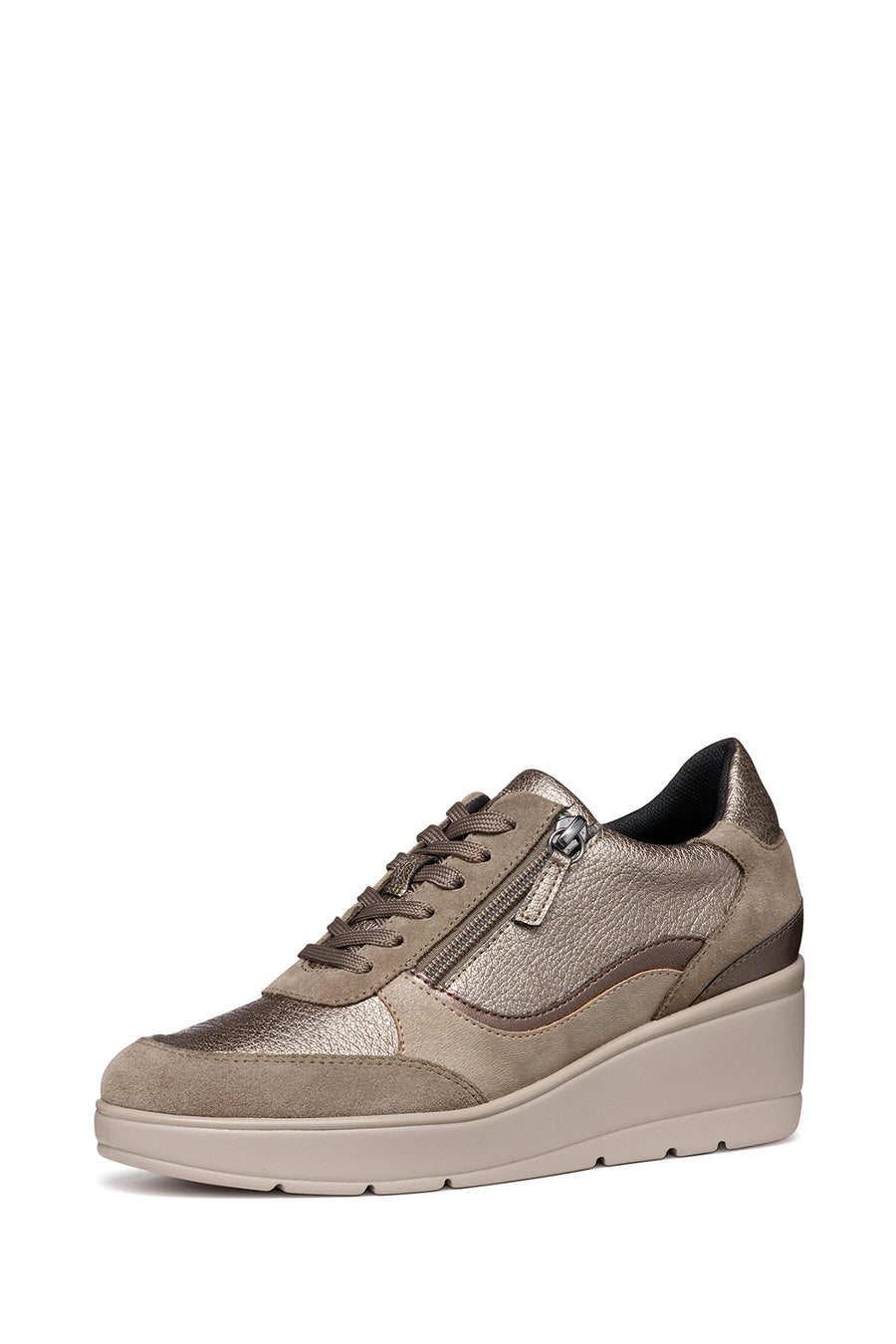 Geox Kadın Vizon Ilde Taup Bağcıklı Kalın Tabanlı Sneaker