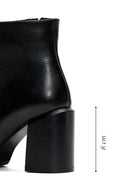 Women's Black Leather Heeled Classic Boots | Derimod