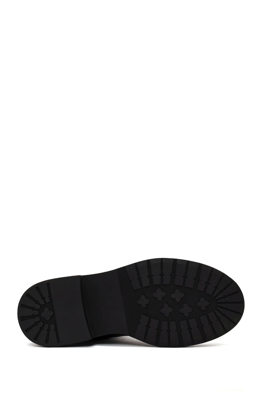 Woman Black Thick-Soled Leather Chelsea Boots