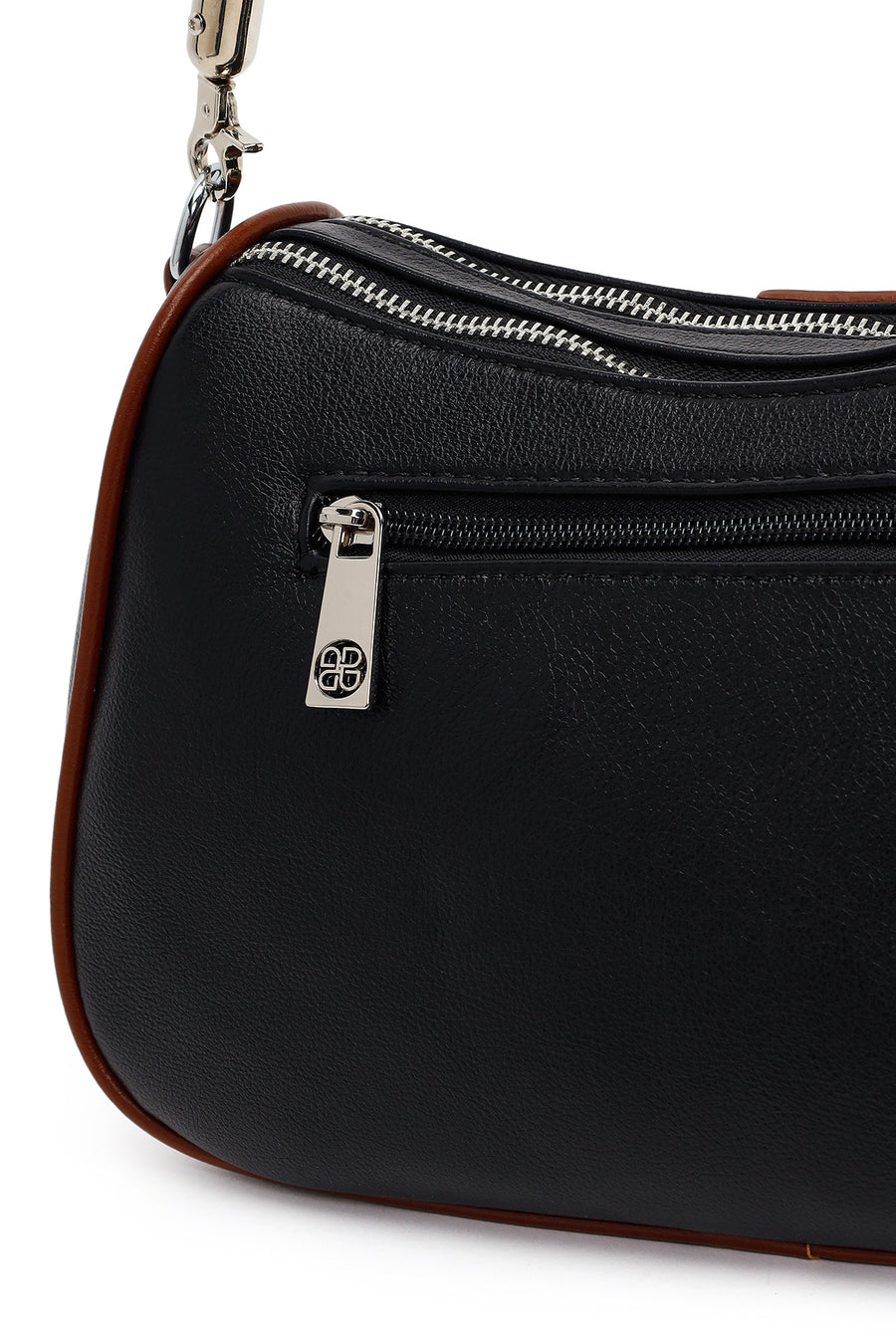 Woman Black Casual Shoulder Bag with Long Strap