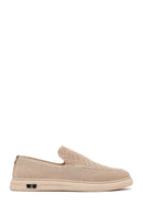 Erkek Bej Desenli Kumaş Loafer | Derimod