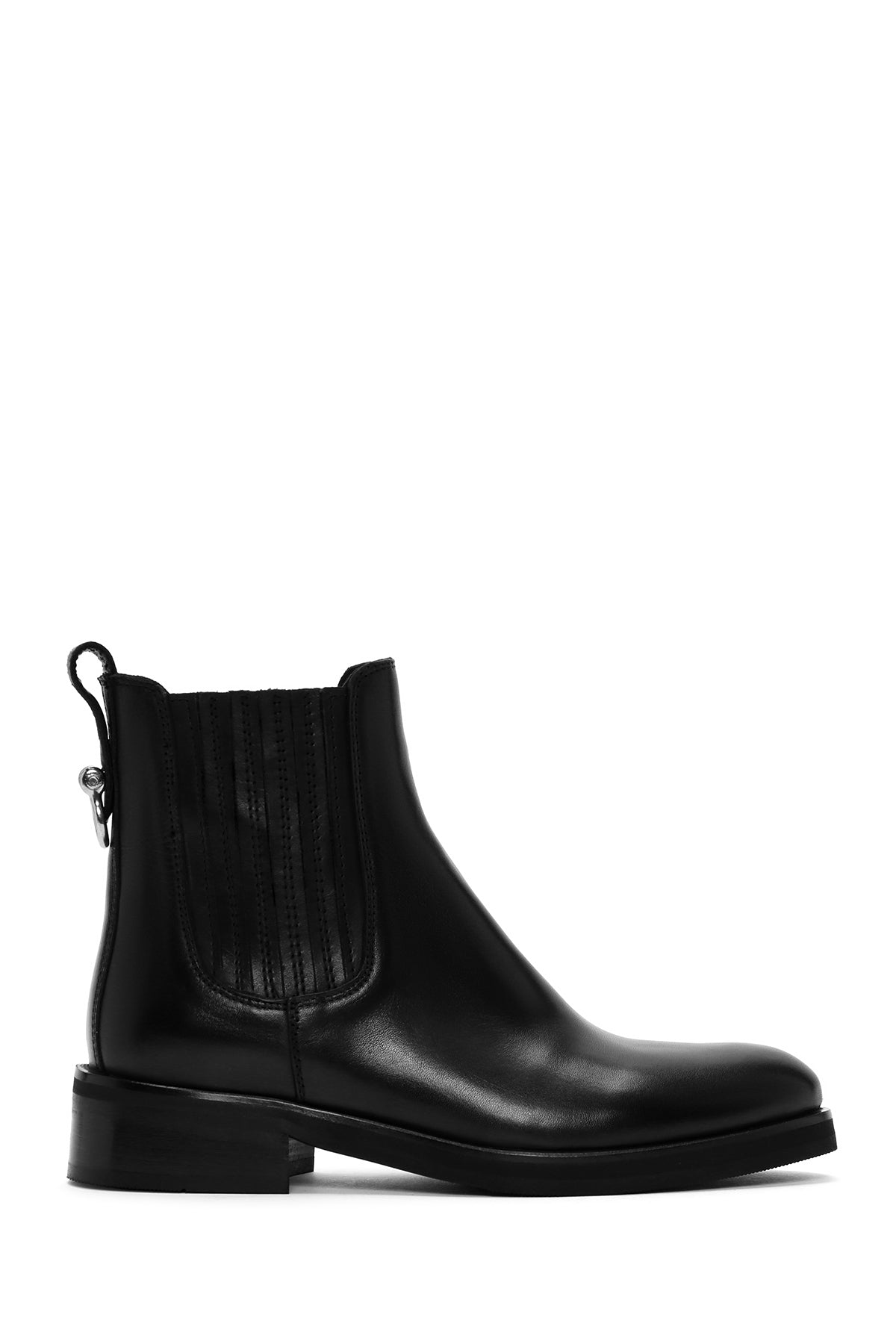 Women's Black Leather Chelsea Boots 23WFD281018 | Derimod