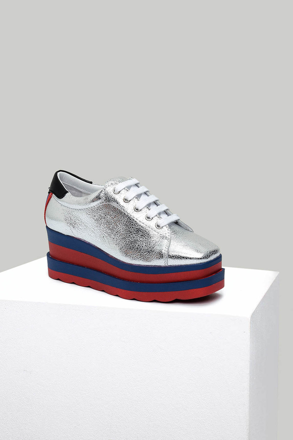 Yüksek Tabanlı Kadın Deri Sneaker