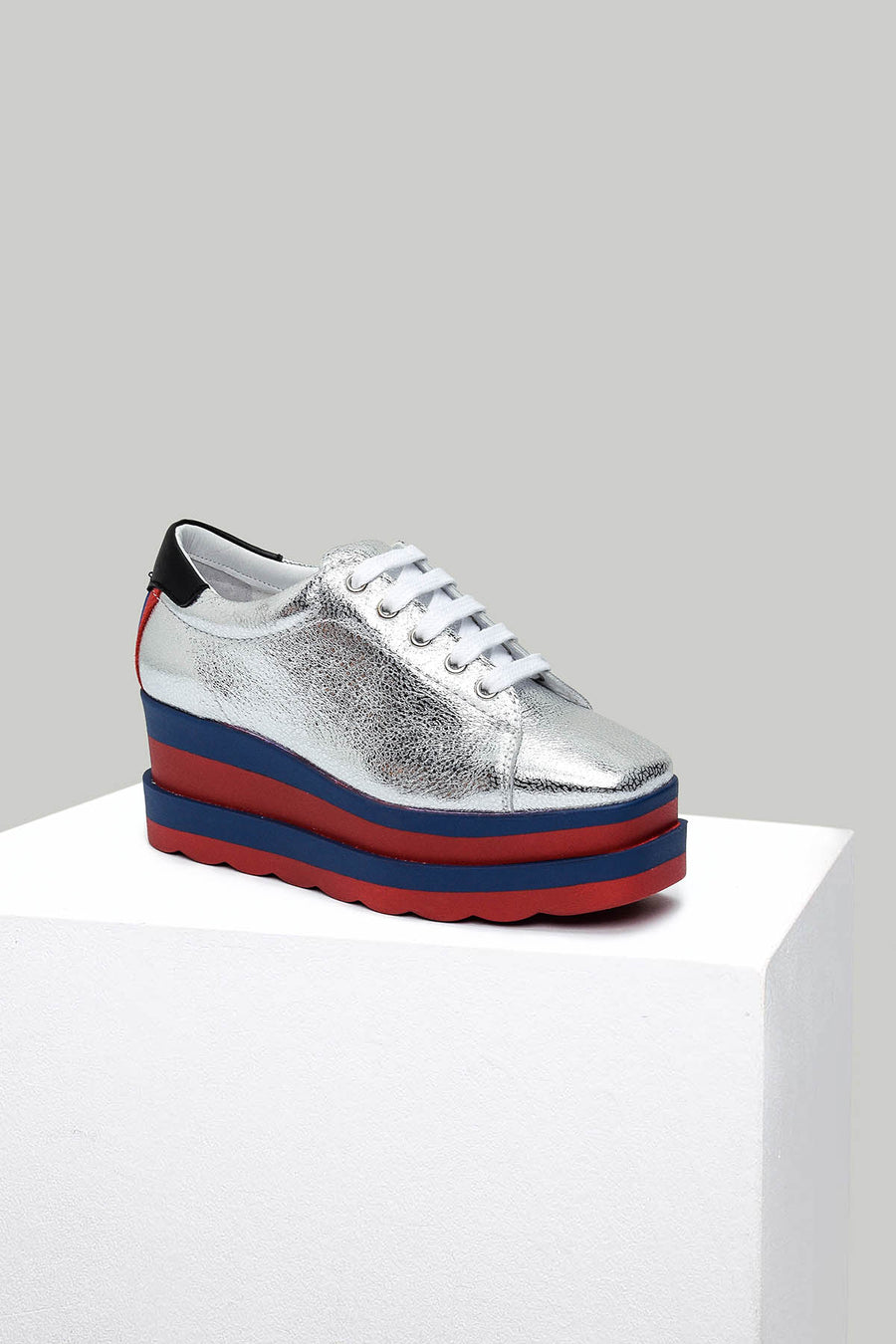 High-Sole Women's Leather Sneaker 18SFD246632 | Derimod