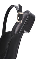 Women's Black Accessory Open Back Ballerinas | Derimod