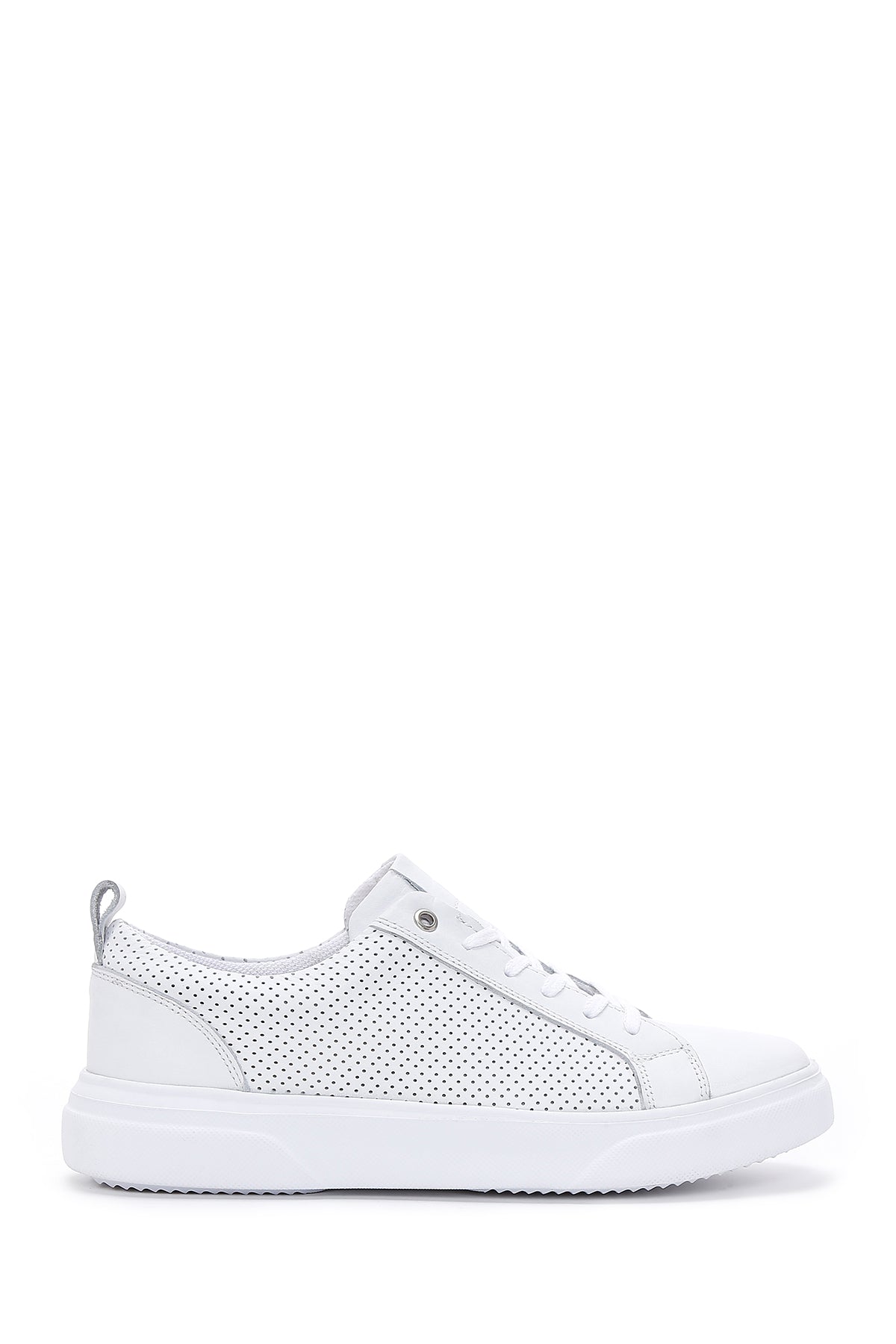 Men's White Leather Printed Sneaker 23SFD6800DI | Derimod