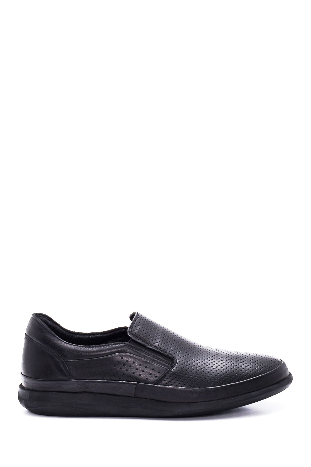 Erkek Siyah Deri Delikli Spor Loafer 22SFD6700DI | Derimod