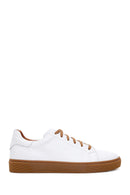 Men's White Leather Sneaker | Derimod