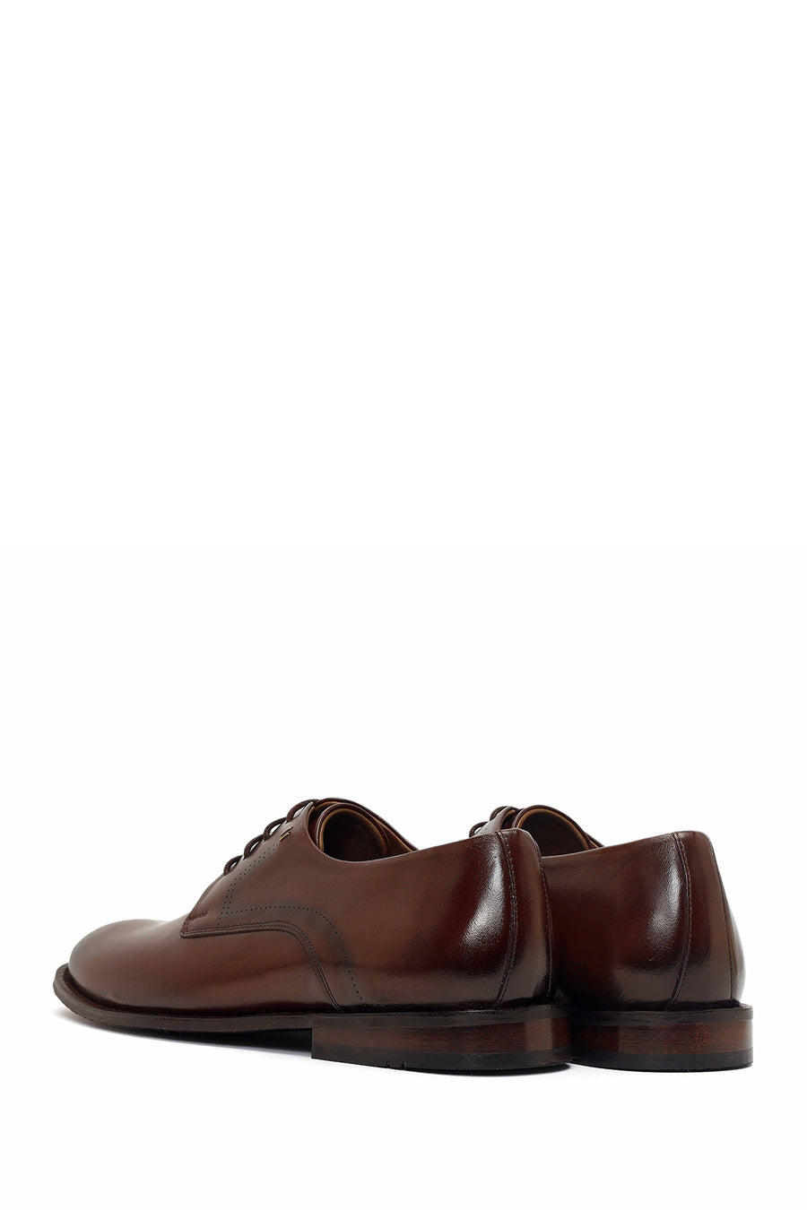 Derimod Black Male Brown Lace-Up Leather Classic Shoes