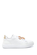 Women's White Leather Chain Sneaker | Derimod