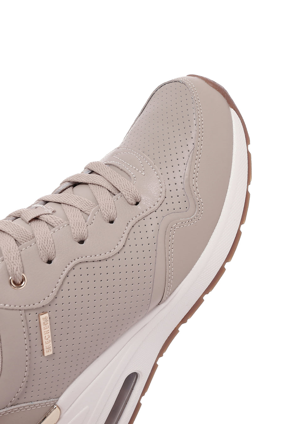Skechers Kadın Bej Million Air-Hotter Air Kalın Tabanlı Dolgu Topuklu Sneaker