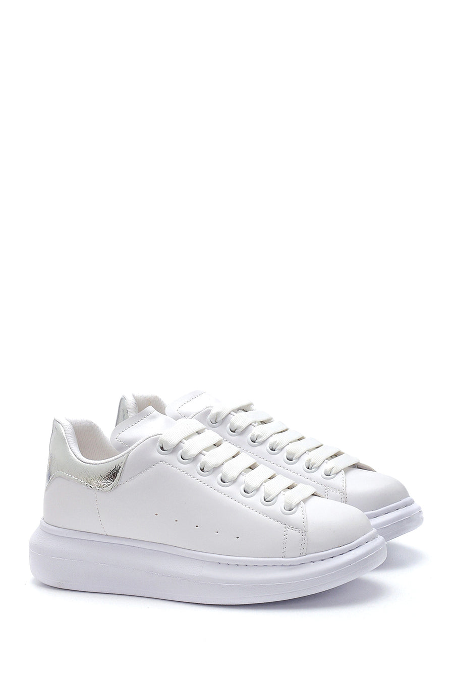 Kadın Beyaz Kalın Tabanlı Sneaker