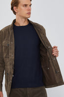 Bonucci Men's Mink Suede Leather Coat | Derimod