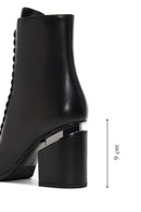 Women's Black Leather Heeled Boots | Derimod