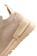 Women's Beige Thick Soled Fabric Sneaker | Derimod