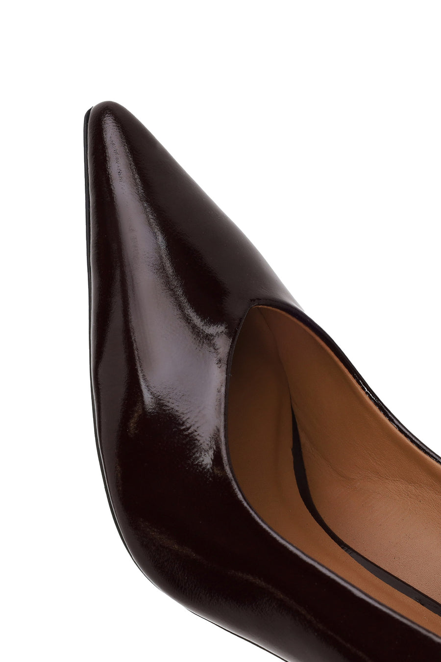 Woman Burgundy Thin-Heeled Patent Leather Leather Stiletto
