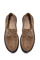 Woman Tan Lace-up Thick-soled Suede Leather Casual Shoes | Derimod