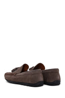 Men's Mink Suede Leather Tasseled Sports Loafer | Derimod