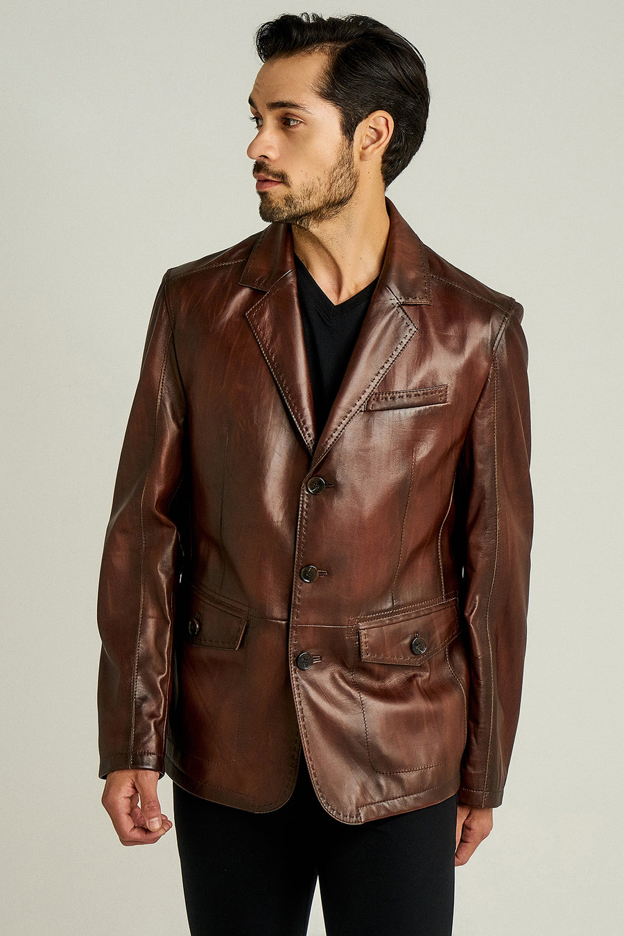 Belmondo Men's Leather Jacket