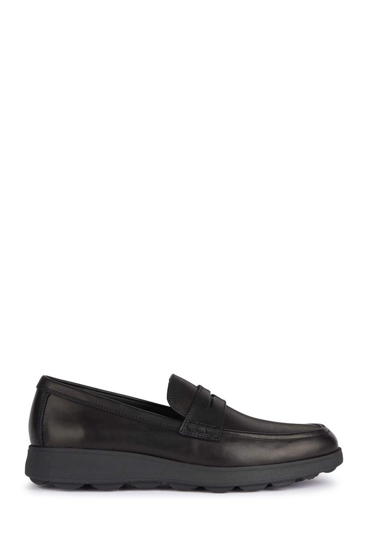 Geox Men's Black Spherica Ec10 Leather Casual Loafer U45GHC00043C9999 | Derimod