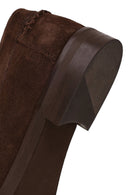Woman Brown Suede Loafer | Derimod