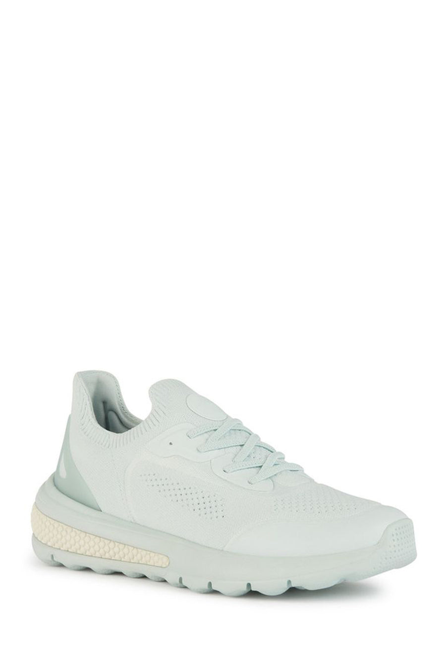 Geox Women's Blue Spherica Active Thick Sole Lace Up Fabric Sneaker