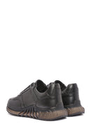 Men's Black Lace-Up Leather Casual Sneaker | Derimod