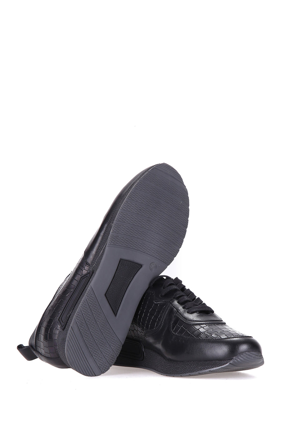 Crocodile Patterned Men's Leather Sneaker