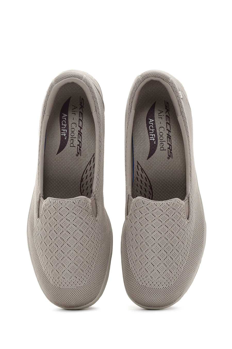 Skechers Women's Beige Arch Fit Reggae Cup - Rivers Fabric Sneakers