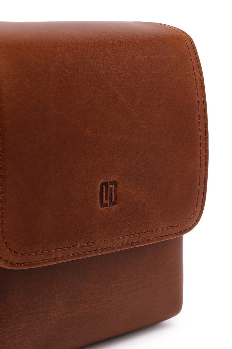 Male Brown Leather Messenger Bag