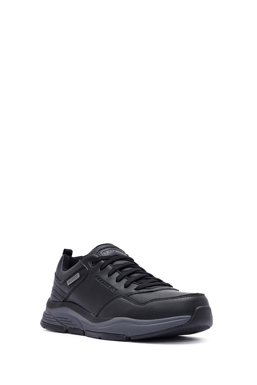 Skechers Erkek Siyah Bengao Bağcıklı Deri Sneaker