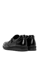 Women's Black Zipper Detailed Leather Comfort Shoes | Derimod