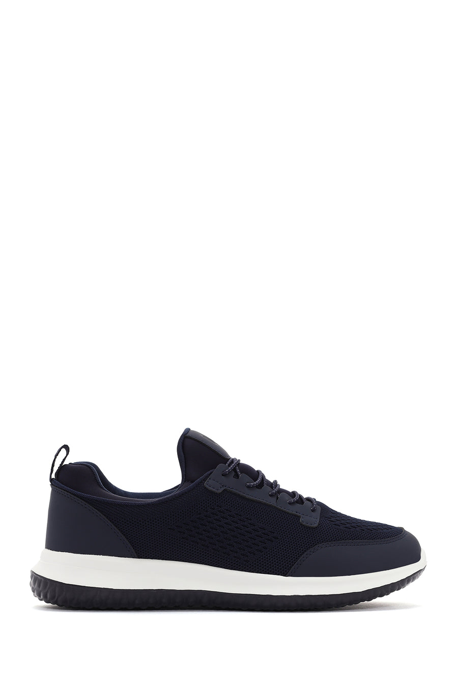 Derimod Zero Men's Navy Blue Lace-Up Thick Sole Fabric Sneaker 24SFD69096F | Derimod