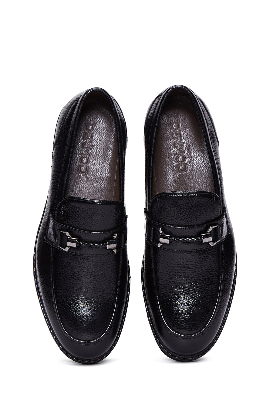 Men's Black Leather Casual Loafer