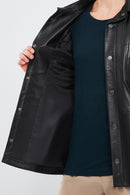 Eric Men's Black Leather Coat | Derimod