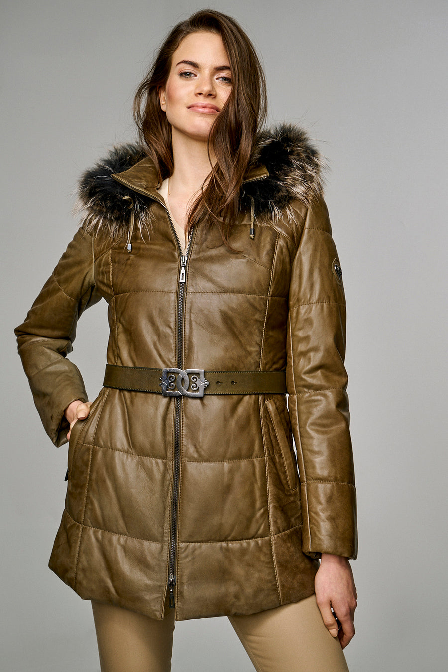 St Moritz Women's Leather Jacket 15WGD5147U4 | Derimod