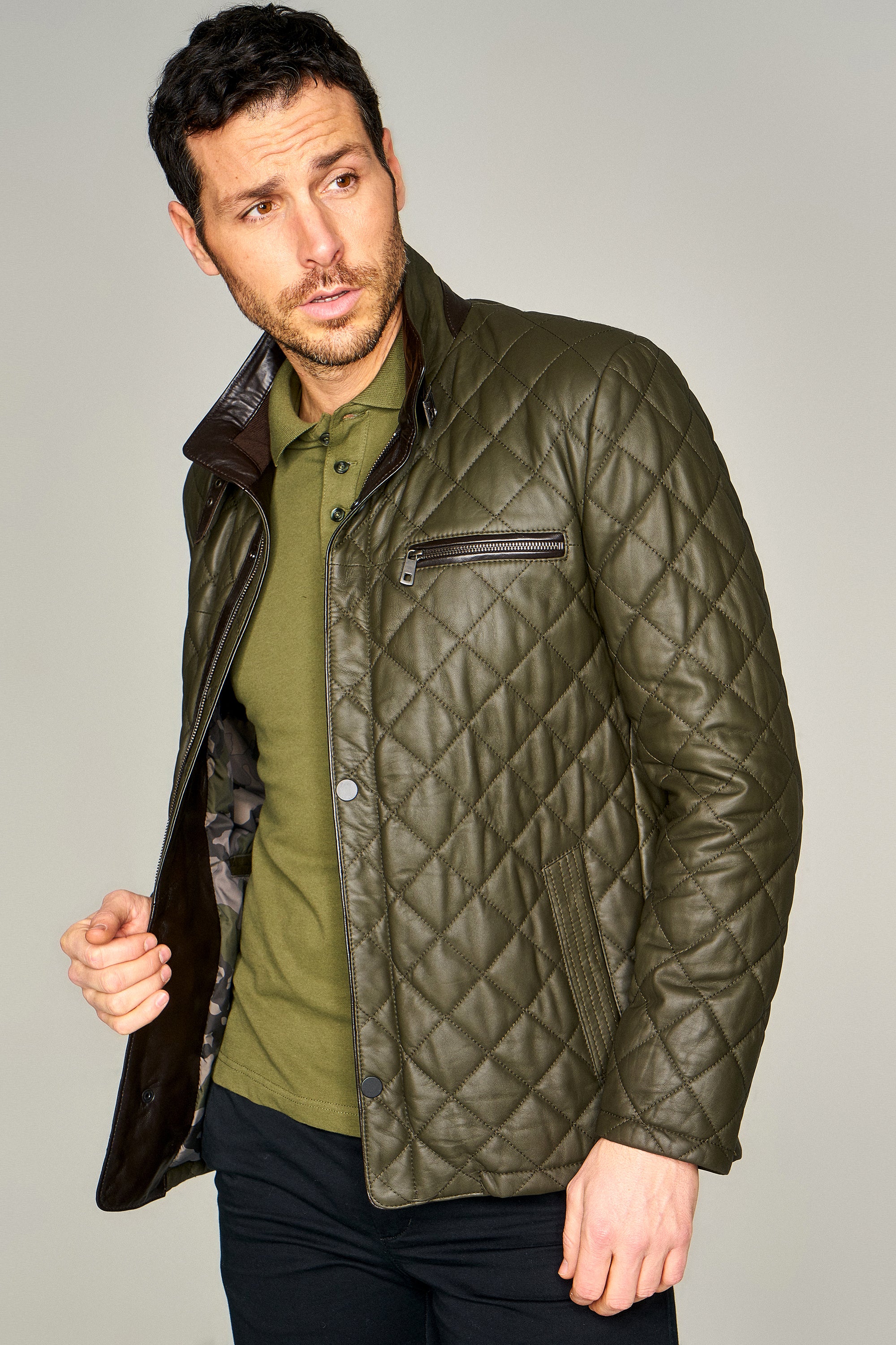 Rivolli Men's Leather Jacket 15WGD6166DN | Derimod