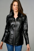 Mira Women's Leather Jacket | Derimod