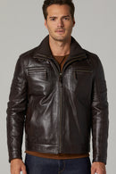 Clark Men's Leather Jacket | Derimod